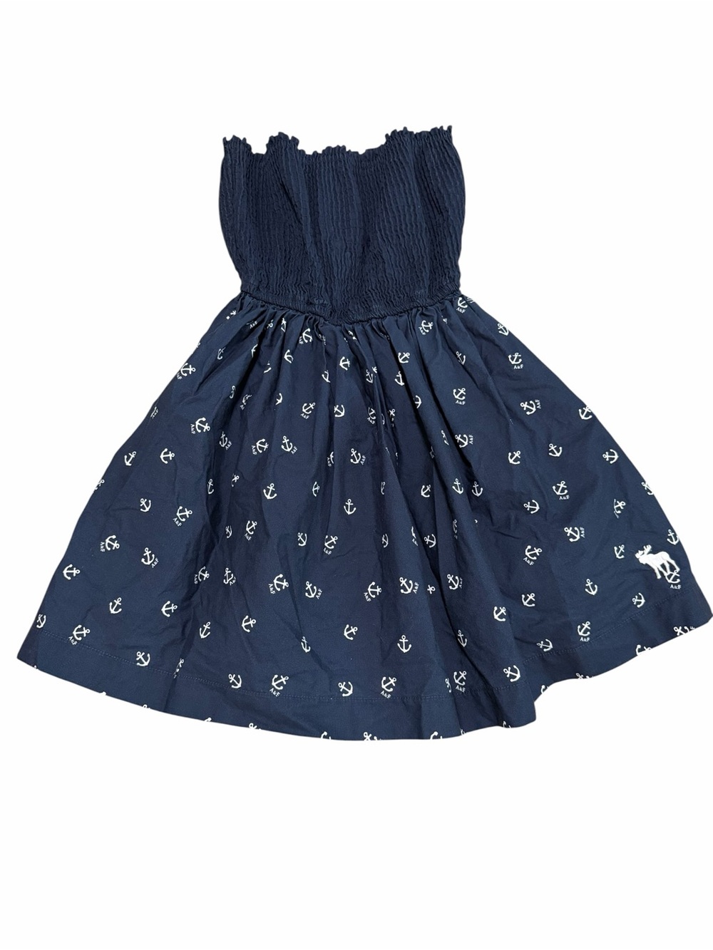 Abercrombie & Fitch Gemma Nautical Strapless Tube Dress |‎ Navy | Small